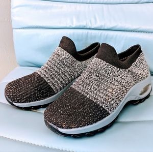 Women's Walking Shoes Sock Sneakers - Mesh Slip On Air Cushion Size 8.5